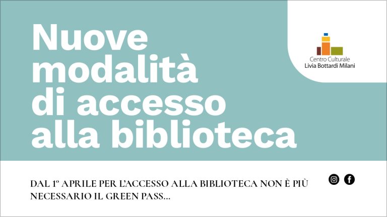 Nuove modalità di accesso biblioteca